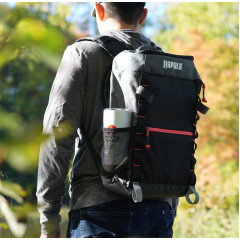 Рюкзак рыболовный для снастей Rapala Venture 13 Backpack RV13BP объемом 13 литров черно-серый меланж