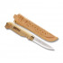 Hunting Finnish knife with a leather sheath from Rapala Classic Birch Collection (9.5 cm).