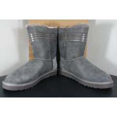 Угги UGG Australia Josette Grey с декоративными кожаным бантом сбоку (размер 38)