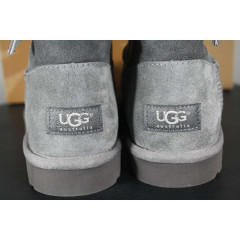 Угги UGG Australia Josette Grey с декоративными кожаным бантом сбоку (размер 38)