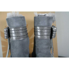 Угги UGG Australia Josette Grey с декоративными кожаным бантом сбоку (размер 38)