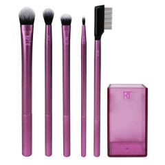 Набір кистей для макіяжу очей REAL TECHNIQUES Enhanced Eye Set 91534 (5 шт+підставка/склянка)