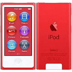 MP3 player Apple iPod nano 7th Generation (A1446) 16GB available in Red color.