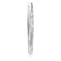 Пінцет з скошеним наконечником Tweezerman Studio Collection Etched Roze Slant Tweezer