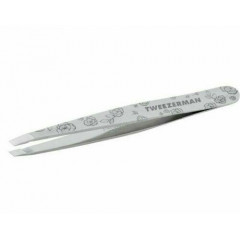 Пінцет з скошеним наконечником Tweezerman Studio Collection Etched Roze Slant Tweezer