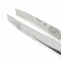 Пінцет з скошеним наконечником Tweezerman Studio Collection Etched Roze Slant Tweezer
