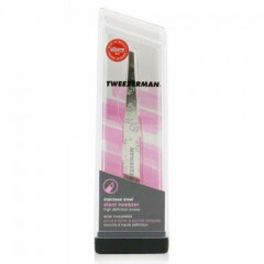 Пінцет з скошеним наконечником Tweezerman Studio Collection Etched Roze Slant Tweezer
