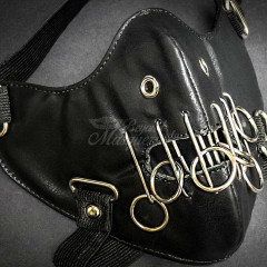 Кожаная маска Beyond Masquerade в стиле стимпанк, Burning Man, киберпанк