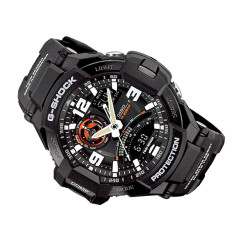 Японские часы Casio G-SHOCK GA-1000-1A с компасом и датчиком температуры черные