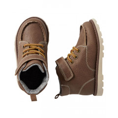 Ботинки демисезонные Carter's Hiker Boots на шнурках и липучке, коричневый, размер 27 (16,5 см)