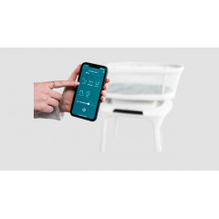 Інноваційна розумна колиска 4Moms MamaRoo Sleep Bassinet, 5 режимів гойдання, білий.