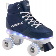 Roller skates Quad with LED lighting Hudora Blue, size 37-38.