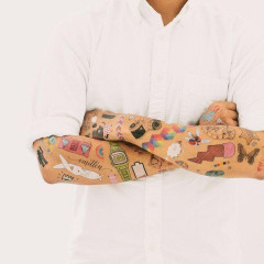 Набір наклейок-татуювань для Хеллоуіна від Jessica Hische Tattly, 313 штук