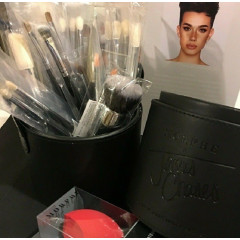 Набір кистей для макіяжу Morphe X James Charles Sister Collection 34 Piece Brush Set w/ Sponge & Tub + спонж,