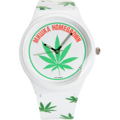 Mishka Homegrown Analog Watch 420 White Plantlife Authentic wristwatch