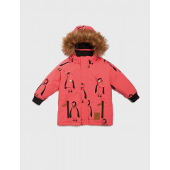 Куртка зимова Mini Rodini Expedition Siberia Aop Jacket Сірий, Рожевий, зростання 92/98