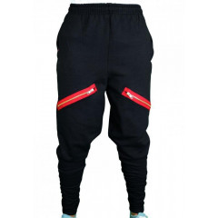 Men's low-rise tapered sports pants Black