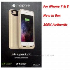 Чехол-аккумулятор Mophie Juice Pack Air 1720mAh Gold для iPhone 7 / 7+, 8 / 8+