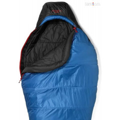 Hooded sleeping bag (sleeping bag) Eddie Bauer Igniter 20° Synthetic Sleeping Bag Blue with black.