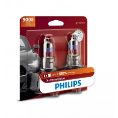 H13 PHILIPS 9008XV X-treme Vision Halogen Headlight Bulbs Up to 100% More Light