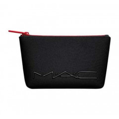 Cosmetic bag MAC Cosmetics Neoprene Red Zipper Black