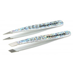 Набір пінцетів для брів Tweezerman Metallic Collection HOLLYGRAPHIC Mini Set Tweeze