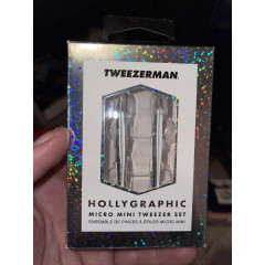 Набір пінцетів для брів Tweezerman Metallic Collection HOLLYGRAPHIC Mini Set Tweeze