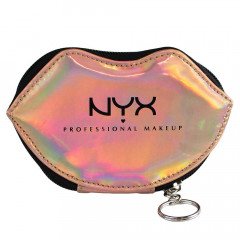 Makeup Bag - Nyx Rose Gold Lips Vinyl Shiny Small Bag with Zipper