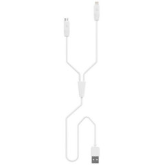Hoco 2in1 X1 Apple+Micro 1M White