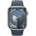 Apple Watch Series 9 GPS 45mm Silver Aluminium with Storm Blue Sport Band S/M MR9D3