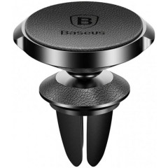 Автодержатель Baseus Small Ears Series Air Outlet Magnetic Bracket Genuine Leather Type Black