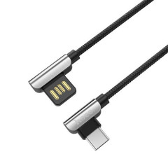 Hoco Type-C U42 Exquisite Steel 1.2m Black