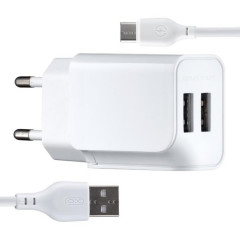 МЗП XO L35D 2.1A/2USB + Type-C White