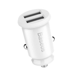 АЗП Baseus Grain Metal 3.1A/2USB White