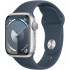 Apple Watch Series 9 GPS 41mm Silver Aluminium with Storm Blue Sport Band M/L MR913