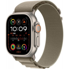 Apple Watch Ultra 2 GPS + Cellular 49mm Titanium Case with Olive Alpine Loop - Medium MREY3, MRFJ3