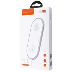 Беспроводная зарядка Wireless Charger Hoco CW20 Wisdom 2-in-1 (white)