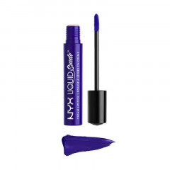 NYX Cosmetics Liquid Suede Cream Lipstick (4 ml) in Jet Set - deep navy blue with purple undertones (LSCL17)