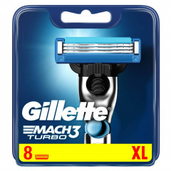 Сменные картриджи для бритья Gillette Mach3 Turbo 3D 8 штук (БЕЗ КОРОБКИ)