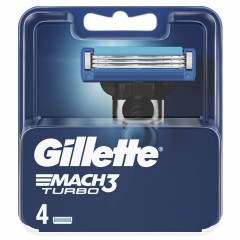 Сменные картриджи для бритья Gillette Mach3 Turbo 3D 4 штуки (БЕЗ КОРОБКИ)