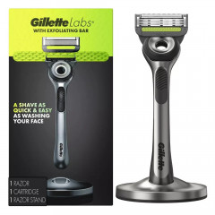 Gillette Labs razor with exfoliating strip and stand 1 handle  cartridge 1 stand