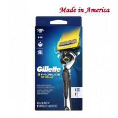 Станок для гоління Gillette ProGlide Shield зробений в Америці. 1 станок і 2 картриджа.