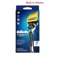 Бритва чоловіча Gillette ProGlide Shield з 5 лезами Made in America 1 станок та 2 картриджі.
