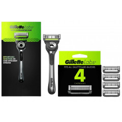Gillette Labs razor with exfoliating strip 1 razor handle 5 cartridges