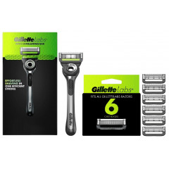 Gillette Labs razor with exfoliating strip 1 handle 7 cartridges
