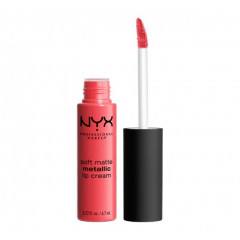 Жидкая матовая помада NYX Cosmetics Soft Matte Metallic Lip Cream с металлическим финишем Manila (SMMLC07)