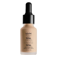 NYX Cosmetics Total Control Drop Foundation (13 ml) in Natural (TCDF07) – long-lasting tonal base.