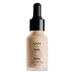 NYX Cosmetics Total Control Drop Foundation (13 ml) in Vanilla (TCDF06) has a lasting tone.