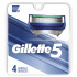 Gillette 5 replacement cartridges (4 pcs) Made in America