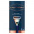 Gillette King C Gillette Neck Razor with one replacement cartridge for shaving the neck